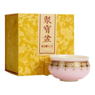 徐建勇聚宝盆茶盏主人杯单杯品茗杯白瓷羊脂玉瓷功夫茶杯茶具茶碗
