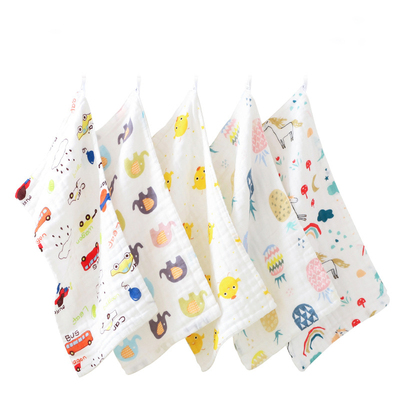 A类六层纯棉纱布儿童洗脸巾宝宝高密泡泡纱毛巾婴儿方巾长方形