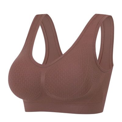 中老年妈妈内衣女舒适聚拢抹胸无钢圈透气收副乳背心胸罩睡眠文胸