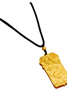 越南沙金麒麟吊坠无事牌