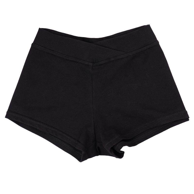 小茉莉舞蹈短裤女练功舞蹈生专用舞蹈服儿童低腰三分裤黑色舞蹈裤