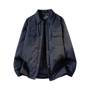 轻薄羽绒服男冬季新款黑色工装休闲宽松男士胖子加肥加大大码男装