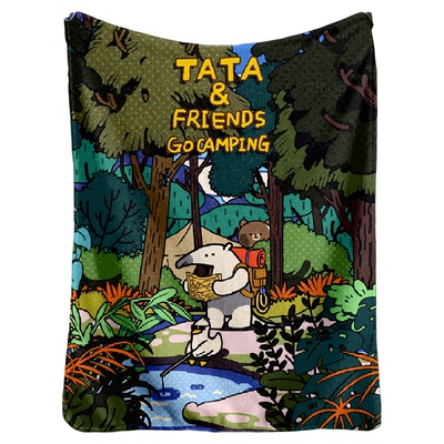 ValueX&塔塔和朋友联名法兰绒毛毯定制冬季沙发毯办公室床上用品