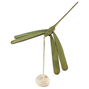 平衡竹蜻蜓竹蝴蝶木质网红同款儿童不倒翁重心摆件纯手工科技制作