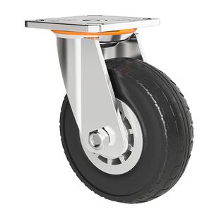 万向轮轮子6寸重型橡胶轮小推车平板车拖车拉车静音滑轮8脚轮大全