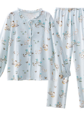 十月结晶甜梦物语纯棉月子服套装