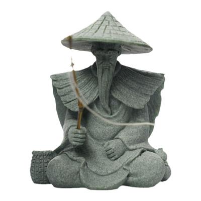 姜太公钓鱼假山水景摆件流水人物生态鱼缸内装饰品渔翁微景观造景