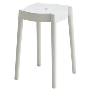 塑料凳家用加厚结实矮凳圆凳收纳可叠放堆叠椅小户型客厅强固凳子