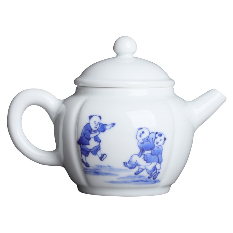 自慢堂拾金五谷丰登婴戏壶茶壶