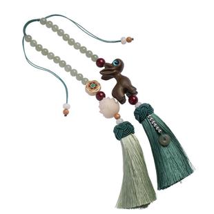 朴房和田玉石汽车挂件车挂饰一鹿平安男高档大气女生手工车载挂坠