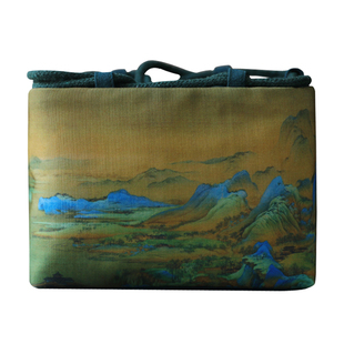 春泥古画加厚棉布收纳旅行包布袋茶具茶叶罐茶壶茶杯一壶两杯布包