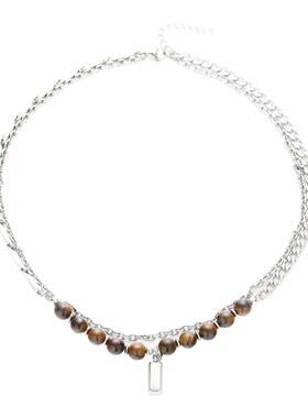 个性设计感双层拼接项链