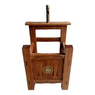 石槽木架实木木架子老榆木木架方形洗手盆支架仿古怀旧室内外装饰