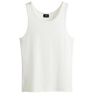 HM男装背心冬季圆领打底合身版型无袖罗纹背心1158014