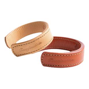 马登 复古植鞣真皮手镯皮环高桥老花开口半镯手环配饰品情侣女