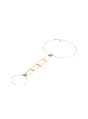 Ettika TURQUOISE SOLSTICE 手链 金属金色 REVOLVE小众新款