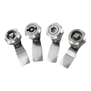 海坦MS705三角锁不锈钢配电箱锁带钥匙一字锁工业电柜门转舌锁芯