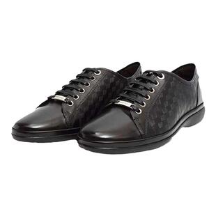 马内尔男鞋商务休闲秋季新款黑色软面真皮增高防滑百搭皮鞋M05081