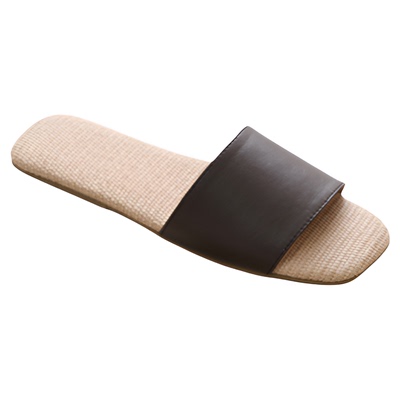 尤新牛筋底简约防臭高级感麻拖鞋