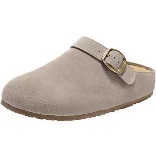 百丽女鞋子可外穿勃肯鞋女冬季新款一脚蹬可外穿棉鞋B2589BH5