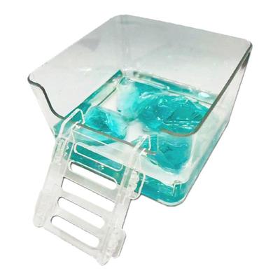 寄居蟹泡澡盆垫脚石防溺水盆爬宠相手蟹亚克力爬梯海水螃蟹用澡缸