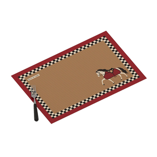 马格里特新年红色中古风西餐垫防水防油隔热防烫轻奢高级感碗盘垫