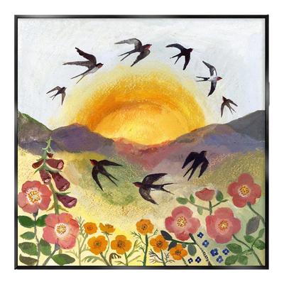 文艺小清新可爱插画北欧家居餐厅卧室装饰画客厅挂画沙发背景墙画