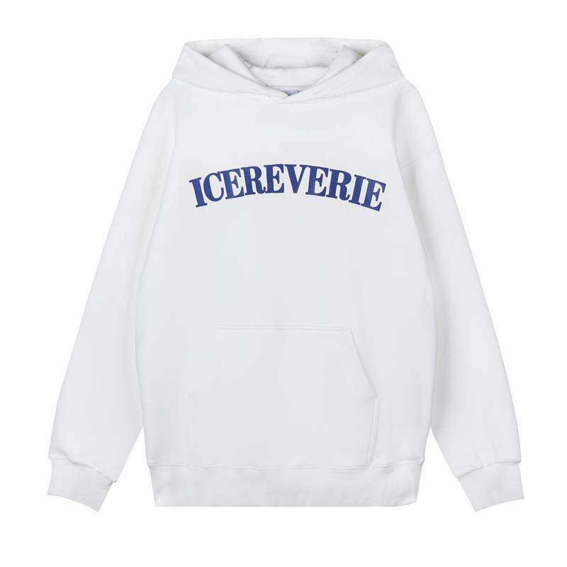 ICEREVERIE 国潮牌春秋款纯色基础简约宽松350g情侣连帽卫衣帽衫