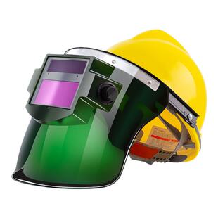 安全帽电焊面罩自动变光电焊防护罩氩弧焊全脸焊工专用焊帽头戴式