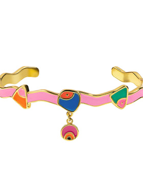 欧美风气质几何立体多边形手镯