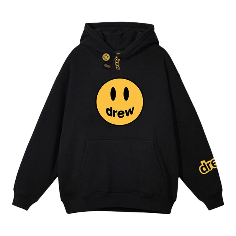 drew经典笑脸美式高街连帽卫衣宽松百搭帽衫男女学生秋冬明星同款