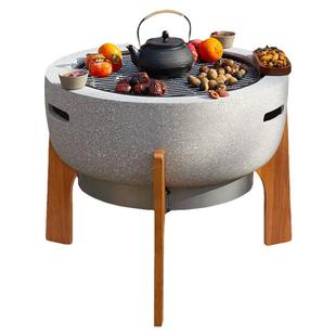 围炉煮茶烤火炉套装室内家用烧烤炉烤肉炭火炉冬天取暖炉庭院户外