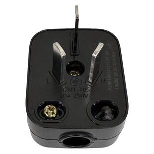 公牛10A三脚3插头电线可拆接线家用三角电源三项孔GNT-10S黑色