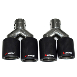 天蝎AK碳纤维尾喉汽车改装排气管双出四出一出二h型通用卡箍尾嘴