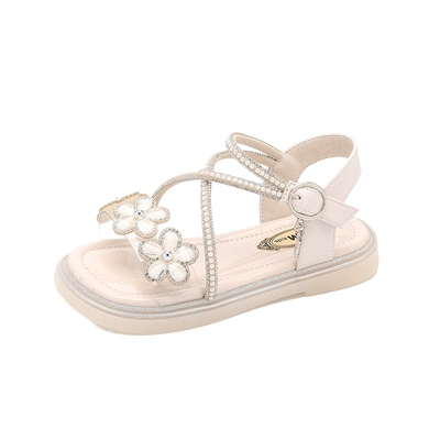 女童鞋子儿童公主凉鞋水晶