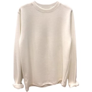 2025春秋冬新款女装双面德绒重磅纯白t厚实内搭叠穿打底上衣中性