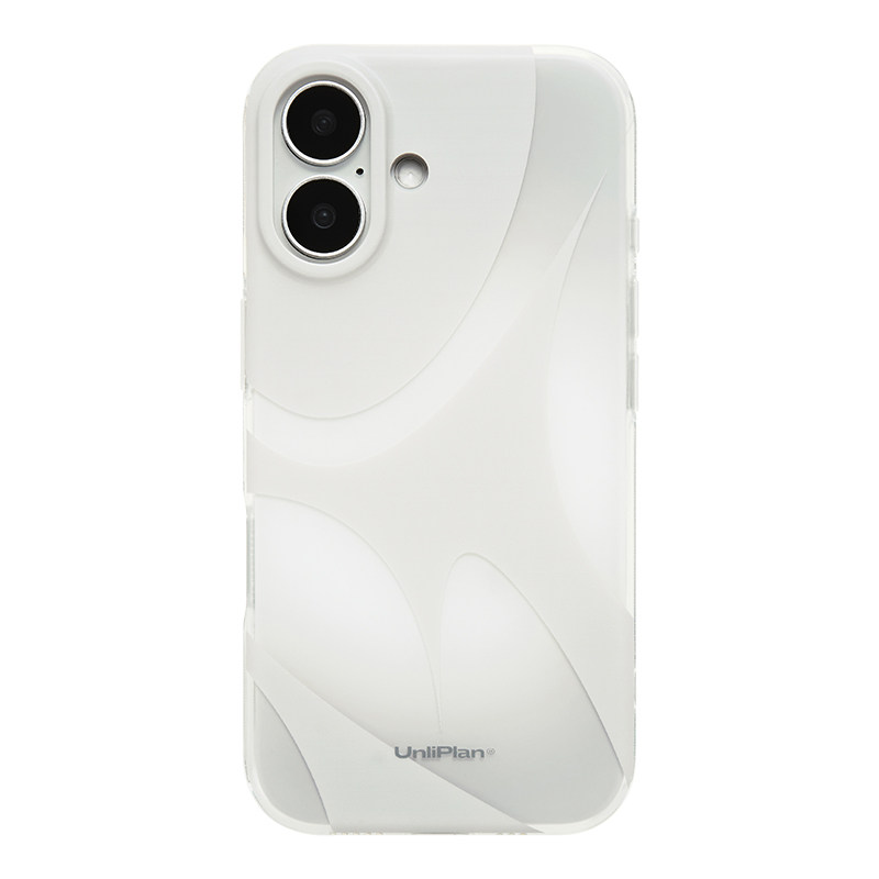 Unliplan原创设计银灰色双层imd情侣款手机壳适用iphone17/16/15苹果promax新款小众高级感韩系i