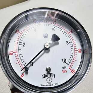 WINTERS温特斯压力表 1/4NPT 压力0-70PSI