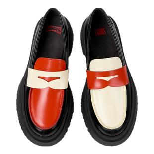 Camepr看步女鞋walden新款复古增高通勤乐福鞋时尚超软休闲皮鞋