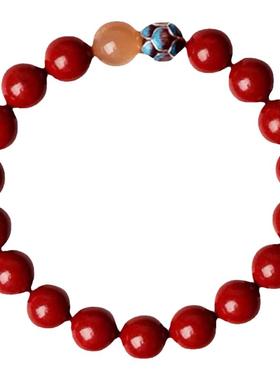 天然朱砂手链女本命年转运珠手串
