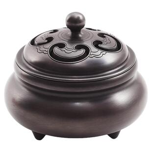 紫铜香炉家用纯铜沉香檀香香薰炉室内盘香炉熏复古篆香炉茶道摆件