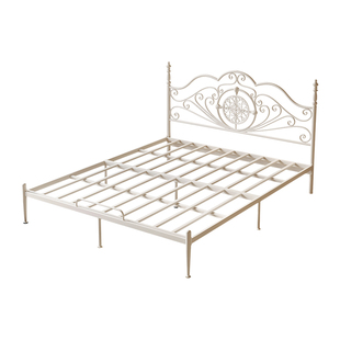 欧式复古铁艺床1.5米儿童单人床轻奢1.8米主卧双人大床加粗铁床架
