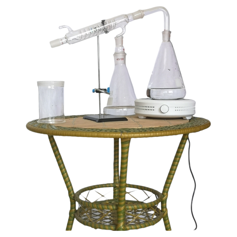 家用小型精油玫瑰纯露蒸馏机1000ml全玻璃提取制水器可定制