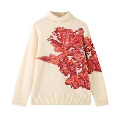 CHESONSE修身百搭羊毛高领针织衫