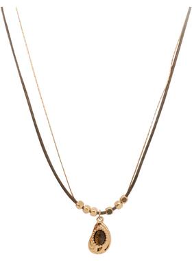 2024新款项链双层虎眼皮绳美拉德