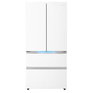 【洁净制冰】美的熊墩墩Pro600双系统零嵌超薄冰箱法式双开门家用