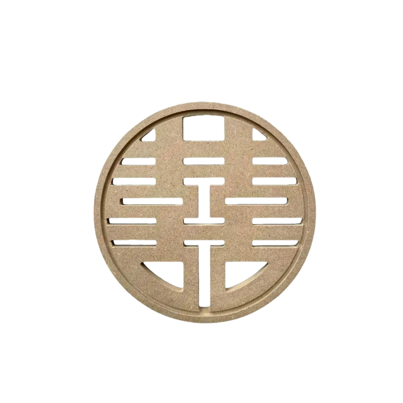 东阳木雕中式雕花圆喜字龙凤角花