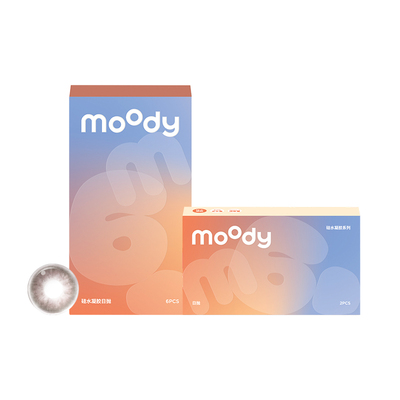 moody美瞳LIVE系列高透氧硅水凝胶日抛瑰木棕8片彩色隐形眼镜