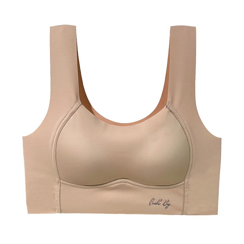 无痕睡眠薄款内衣女抹胸背心式收副乳无钢圈聚拢防走光2024新文胸