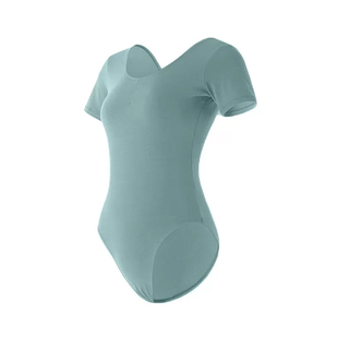 吉舞舞蹈服芭蕾舞练功服成人女体操服短袖艺考基训服形体连体服